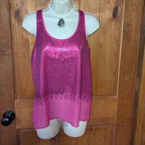 H&M Sequin Pink Sleeveless‎ Top